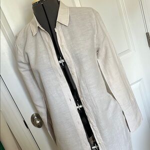 JCrew relaxed fit beach shirt in linen cotton blend